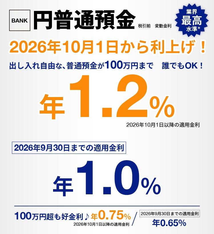 BANK限定普通預金