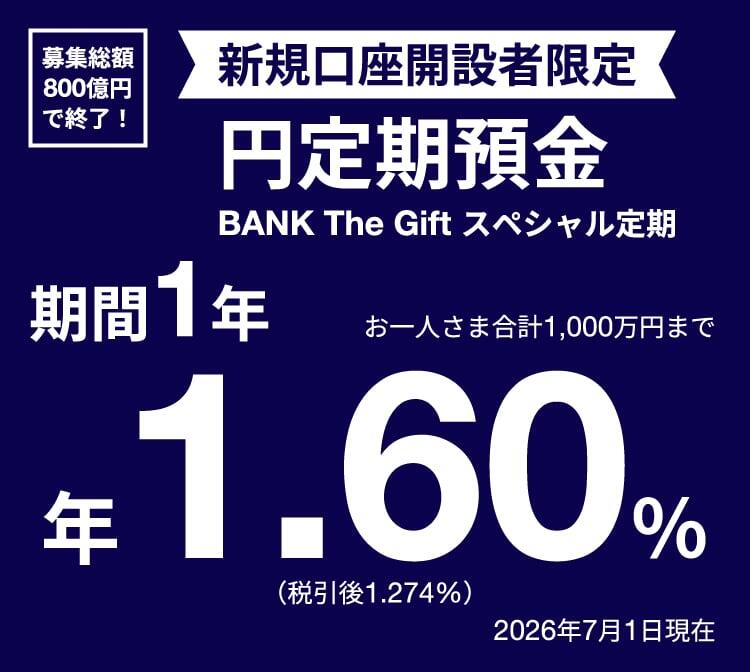 BANK The Gift スペシャル定期ページへ遷移します。
