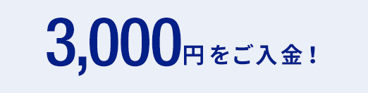 3,000円をご入金！