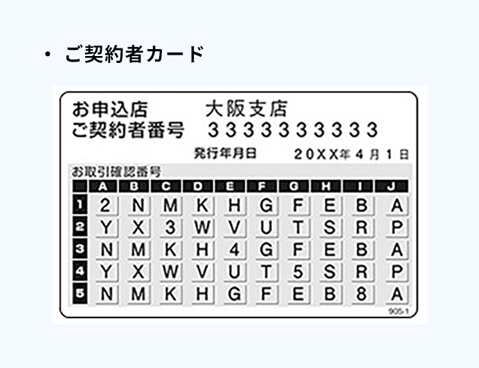 ご契約者カード